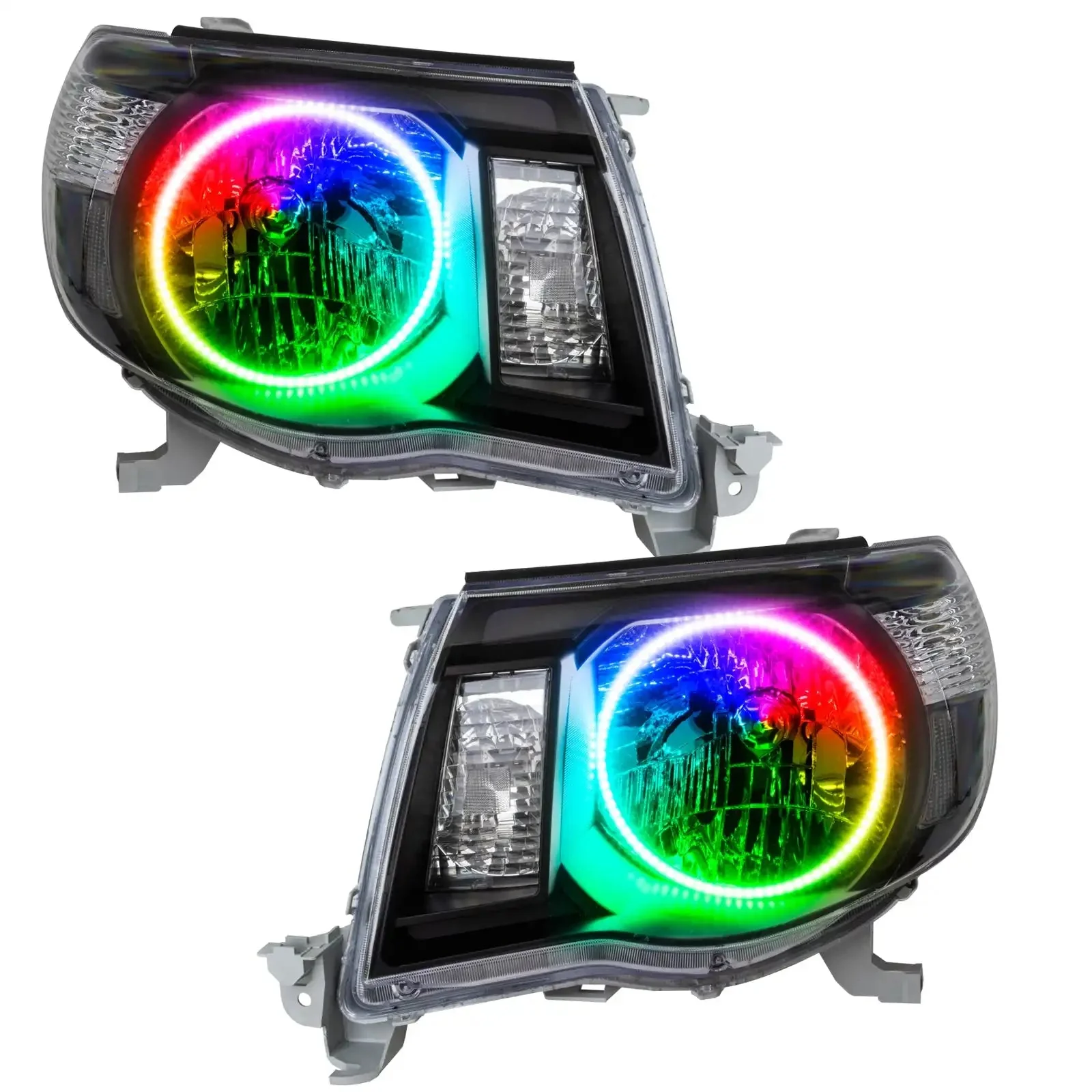 ORACLE Lighting 2005-2011 Toyota Tacoma Pre-Assembled Halo Headlights-Black - Image 7