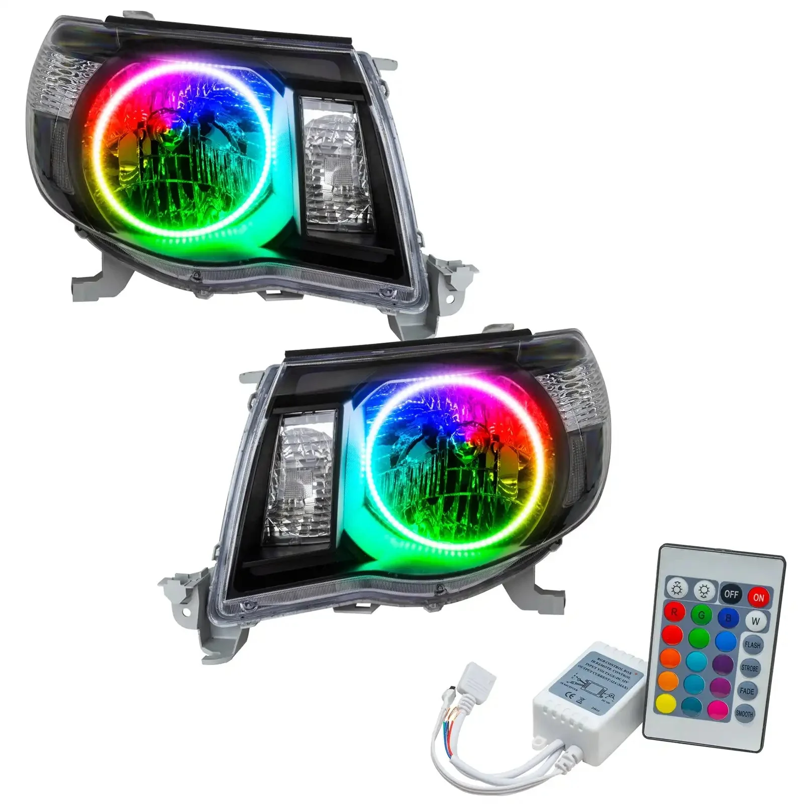 ORACLE Lighting 2005-2011 Toyota Tacoma Pre-Assembled Halo Headlights-Black - Image 8