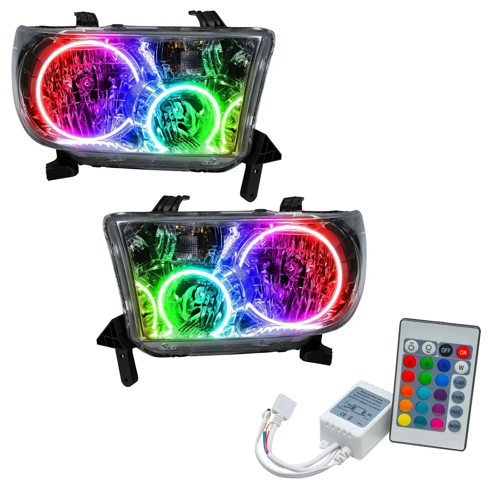 ORACLE Lighting 2007-2013 Toyota Tundra Pre-Assembled Halo Headlights - Chrome Housing - Image 8