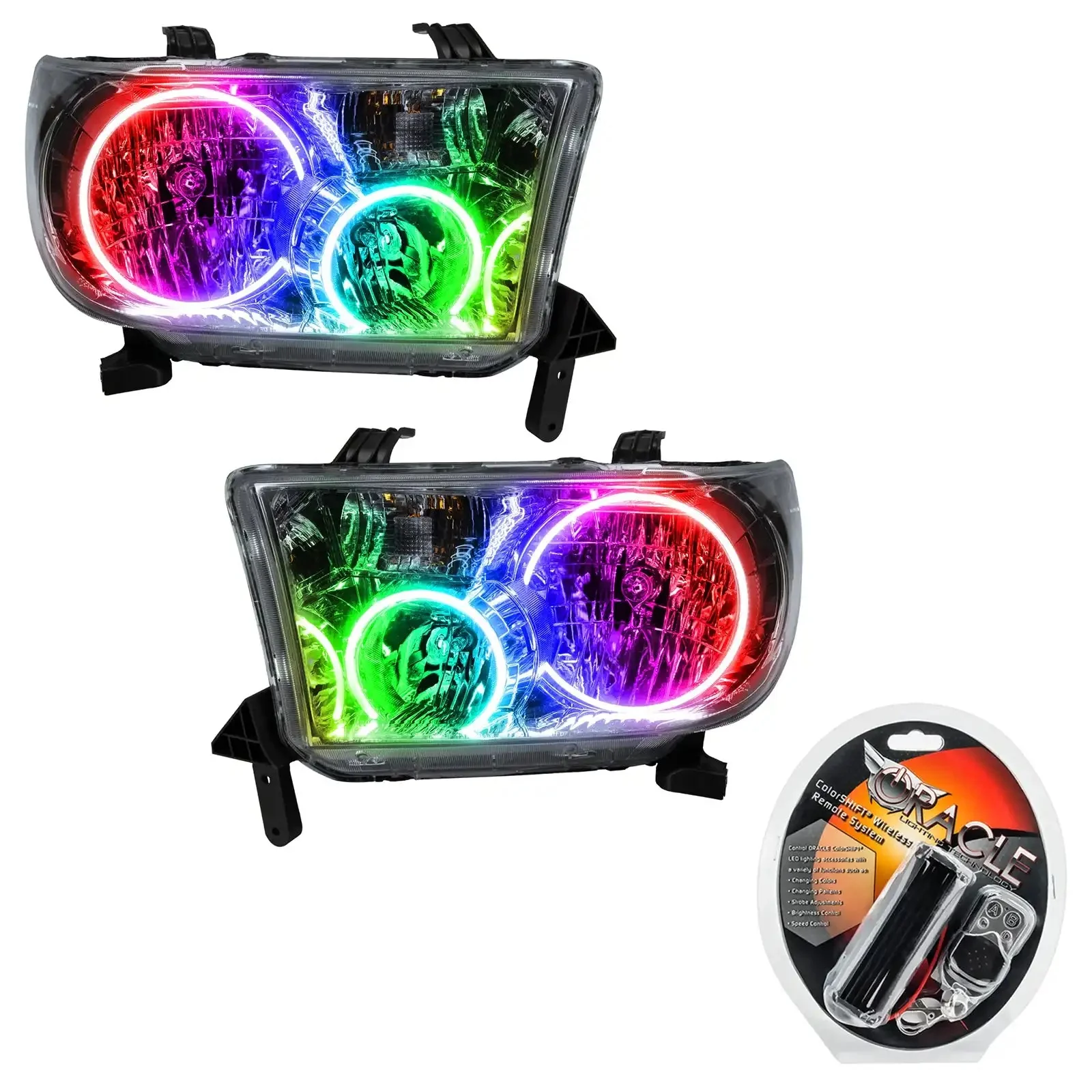 ORACLE Lighting 2007-2013 Toyota Tundra Pre-Assembled Halo Headlights - Chrome Housing - Image 9