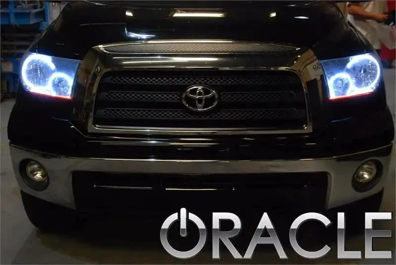 ORACLE Lighting 2007-2013 Toyota Tundra Pre-Assembled Halo Headlights - Black Housing - Image 10
