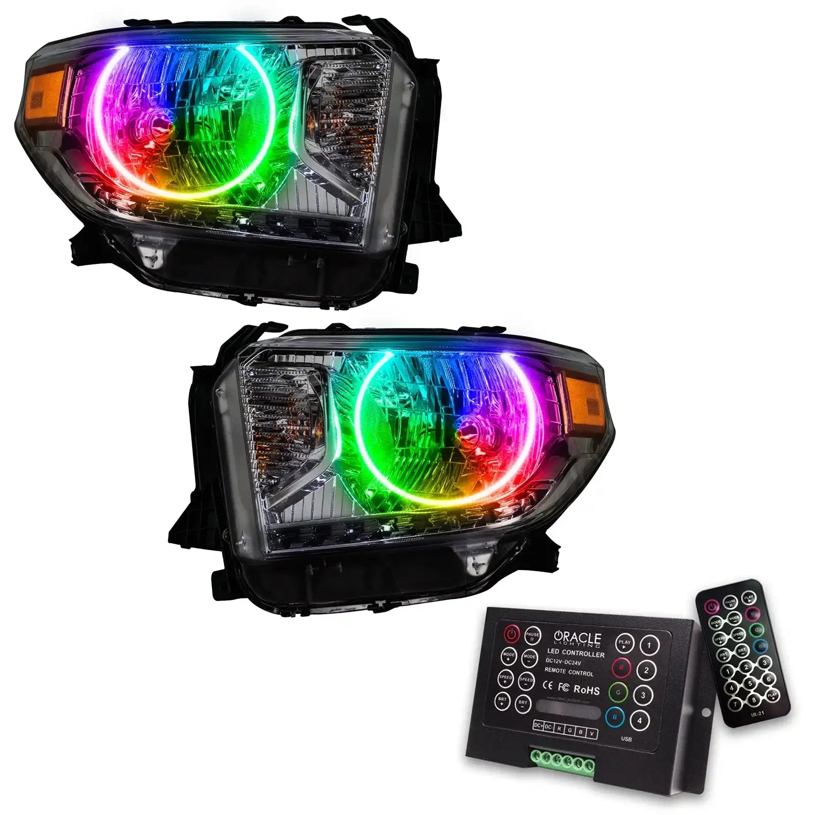 ORACLE Lighting 2014-2017 Toyota Tundra Pre-Assembled Halo Headlights - Image 6