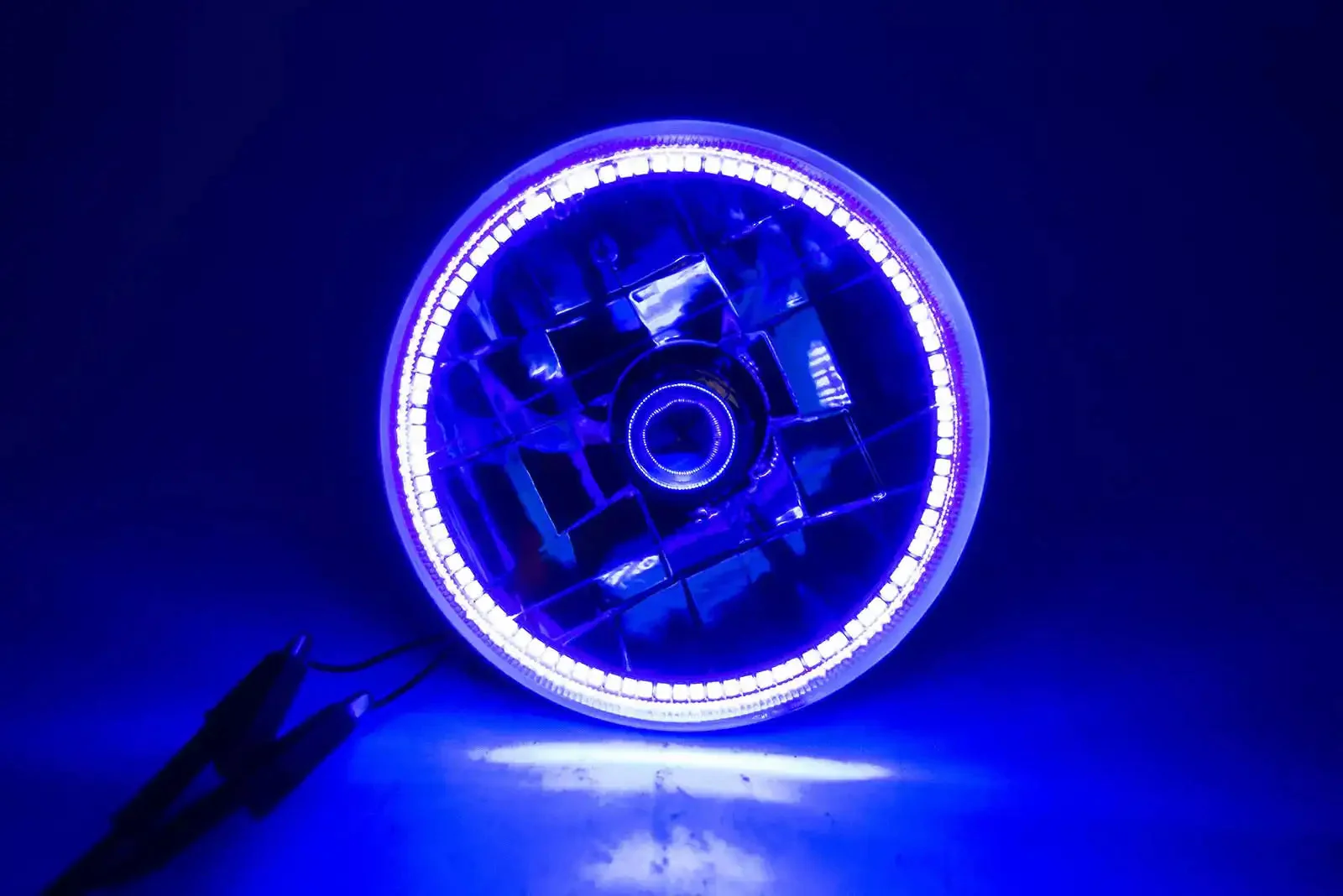 Universal 5.75" ORACLE Sealed Beam Headlight LED Halo Purple U/V H5006/PAR46 - Image 4
