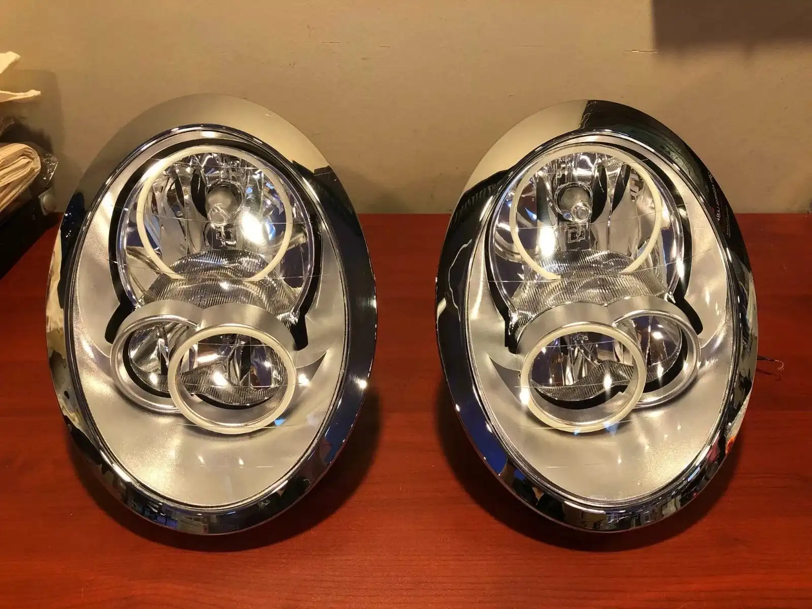 USED ORACLE 2005-2008 Mini Cooper HEADLIGHTS WITH WHITE PLASMA HALOS 7103-051 | ORACLE Outlet | GRADE C - Image 3