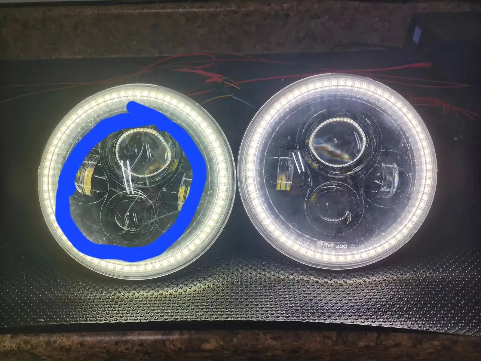 USED ORACLE 2007-2018 JEEP WRANGLER JK SWITCHBACK LED HALO HEADLIGHTS- 5769-123 - Image 8