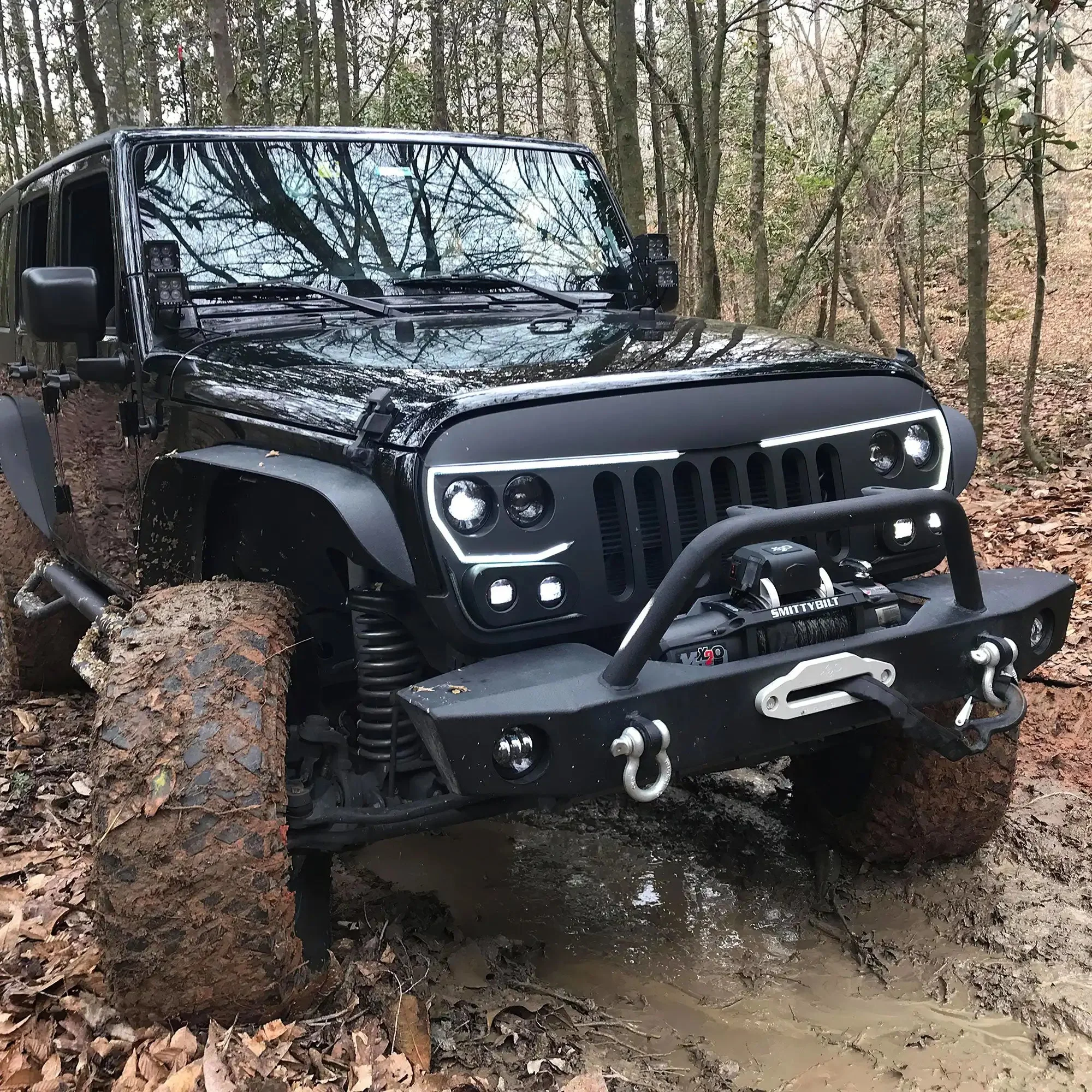 2007-2017 Jeep Wrangler JK VECTOR Pro Series II Full LED Grill - Integrated Headlights & DRL - Image 13