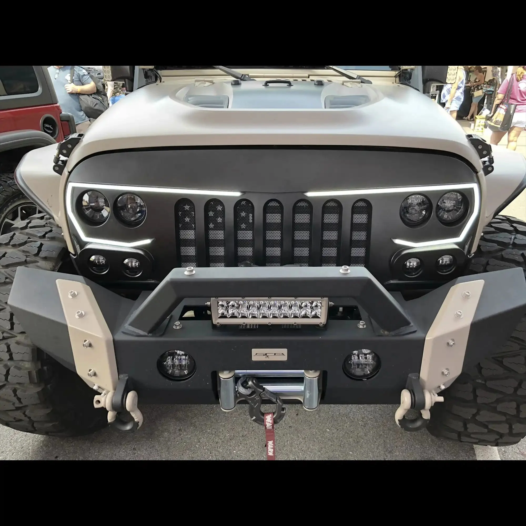 2007-2017 Jeep Wrangler JK VECTOR Pro Series II Full LED Grill - Integrated Headlights & DRL - Image 23