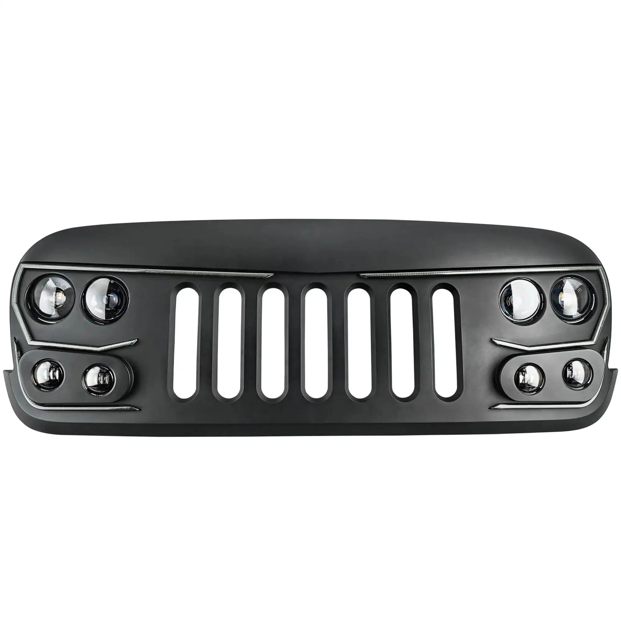 2007-2017 Jeep Wrangler JK VECTOR Pro Series II Full LED Grill - Integrated Headlights & DRL - Image 4