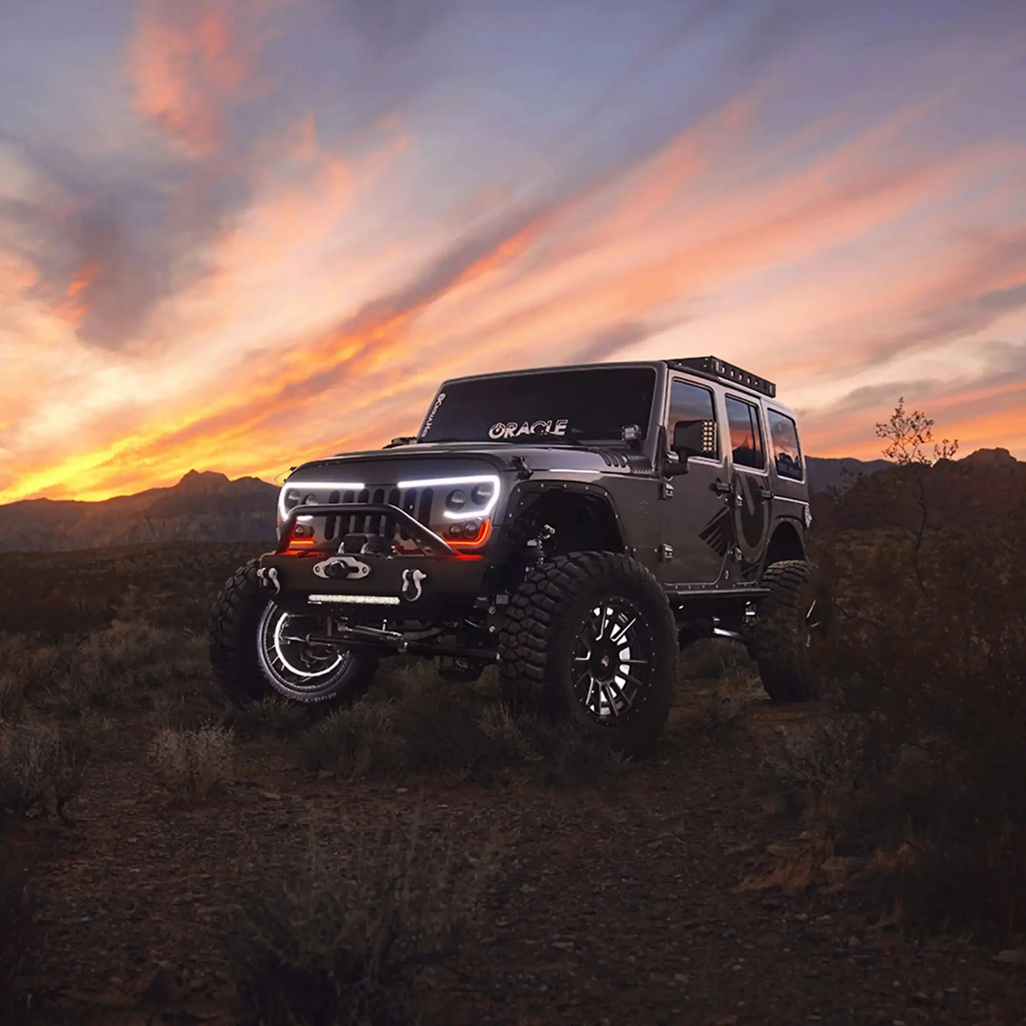 2007-2017 Jeep Wrangler JK VECTOR Pro Series II Full LED Grill - Integrated Headlights & DRL - Image 8